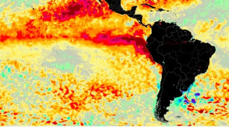 Imagens de satélite da NASA revelam ondas de calor no Pacífico e indicam chegada de "super El Niño"